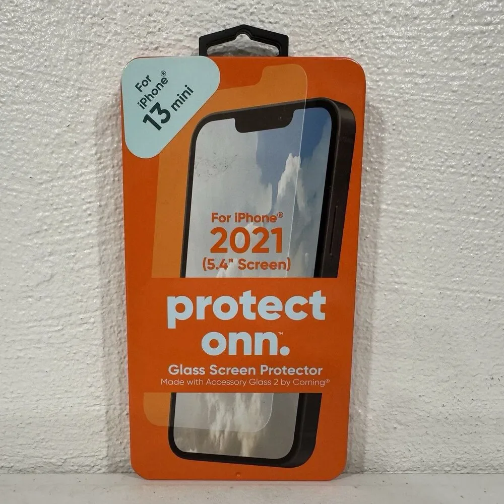Onn Clear Glass Screen Protector for iPhone 13 mini 5.4